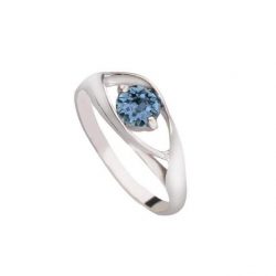Srebrny pierścionek z kryształem Swarovski PK 2011 Denim Blue