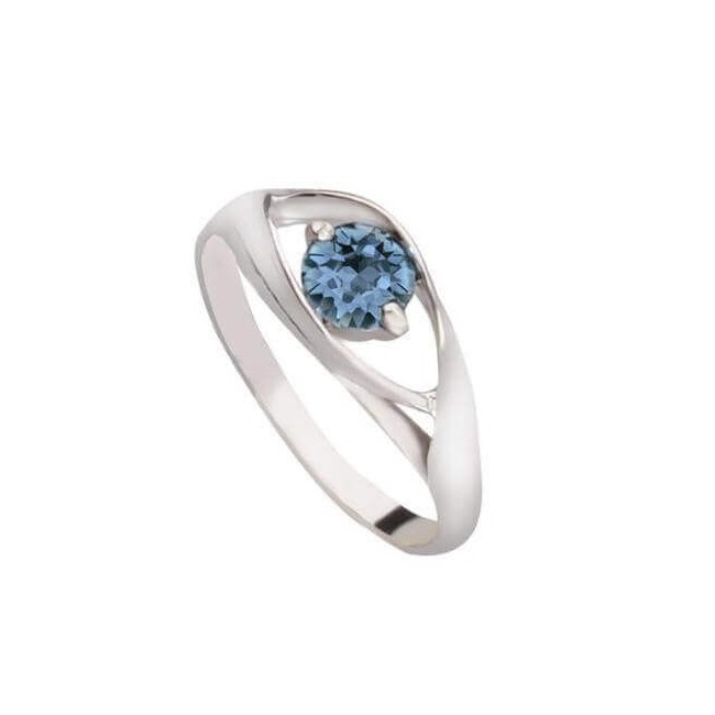 Srebrny pierścionek z kryształem Swarovski PK 2011 Denim Blue Srebrny pierścionek z kryształem Swarovski PK 2011 Denim Blue