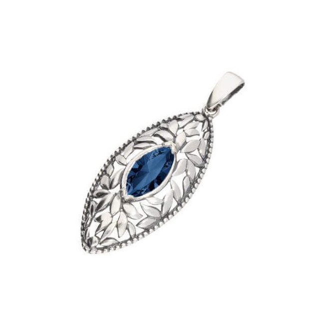 Wisiorek srebrny oksydowany Swarovski Crystal W 1937 Montana Wisiorek srebrny oksydowany Swarovski Crystal W 1937 Montana