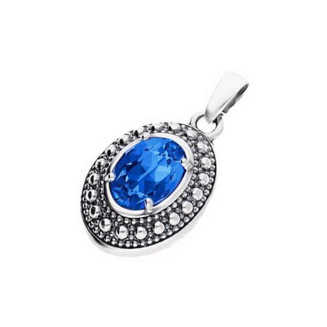 Srebrny wisiorek Swarovski W 1990 Sapphire Srebrny wisiorek Swarovski W 1990 Sapphire
