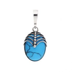 Silver pendant with turquoise W 1703 turquoise