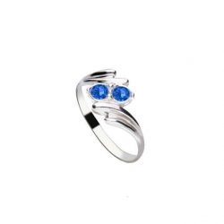 Srebrny pierścionek z kryształem Swarovski dla dziecka PK 418 Sapphire
