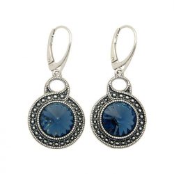 Silver earrings with Swarovski crystal K 1897