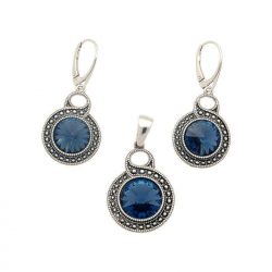 Silver earrings with Swarovski crystal K 1897