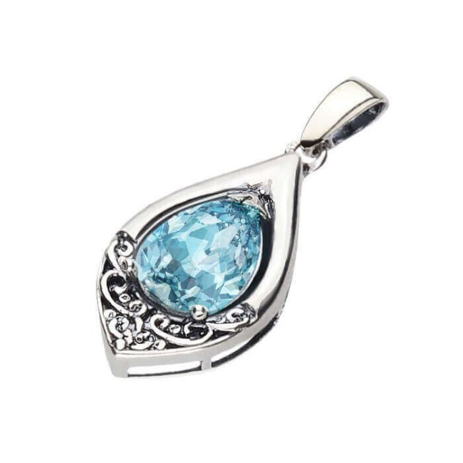 Srebrny oksydowany wisiorek z kryształem Swarovski W 2030 Srebrny oksydowany wisiorek z kryształem Swarovski W 2030