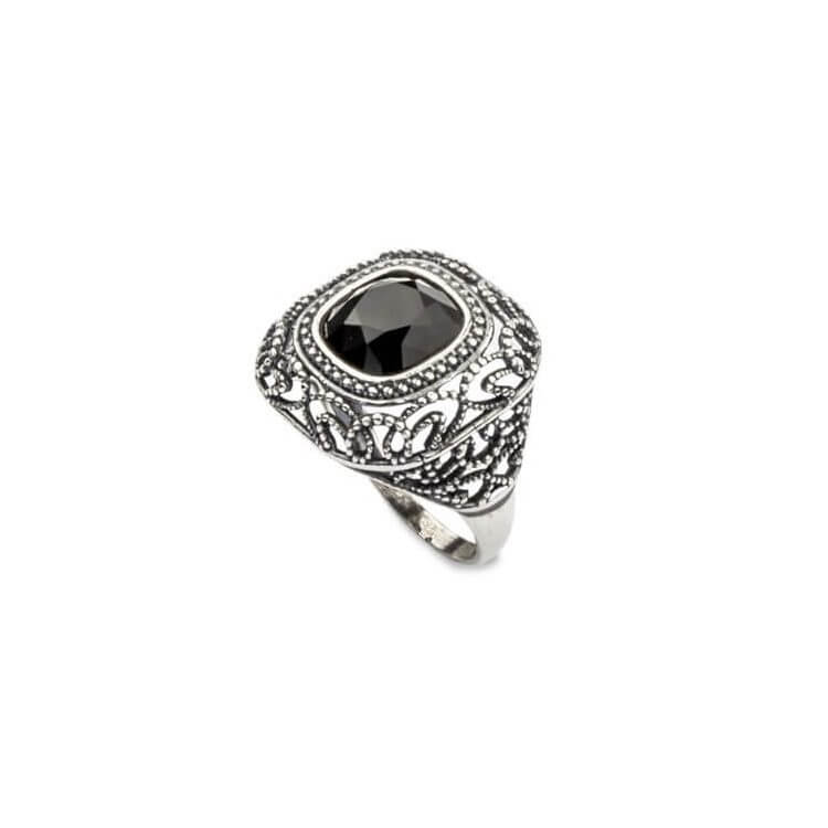Silver ring with Swarovski crystals PK 1814