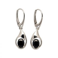 Silver earrings with zircons K 1924