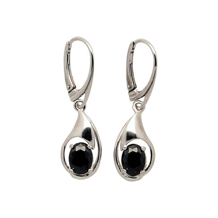 Silver earrings with zircons K 1924