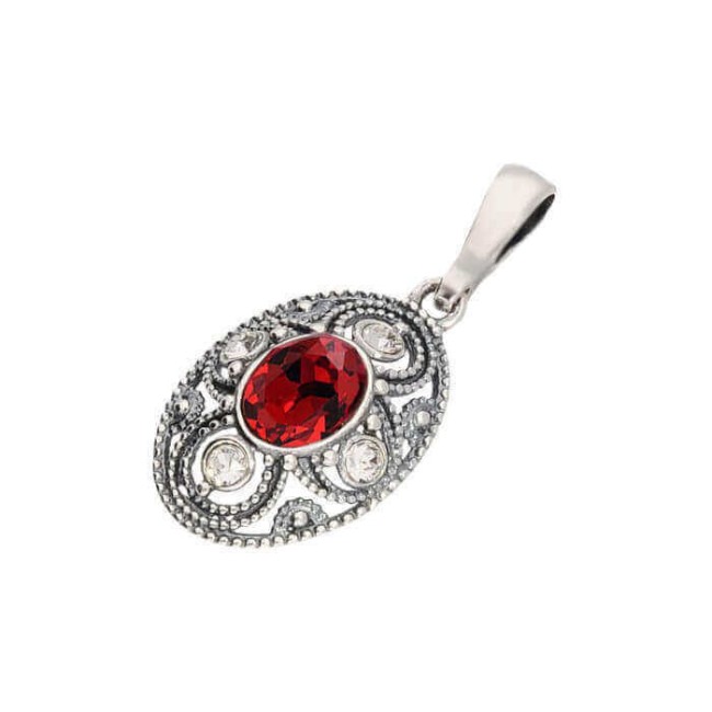 Srebrny oksydowany wisiorek Swarovski W 1822 Srebrny oksydowany wisiorek Swarovski W 1822