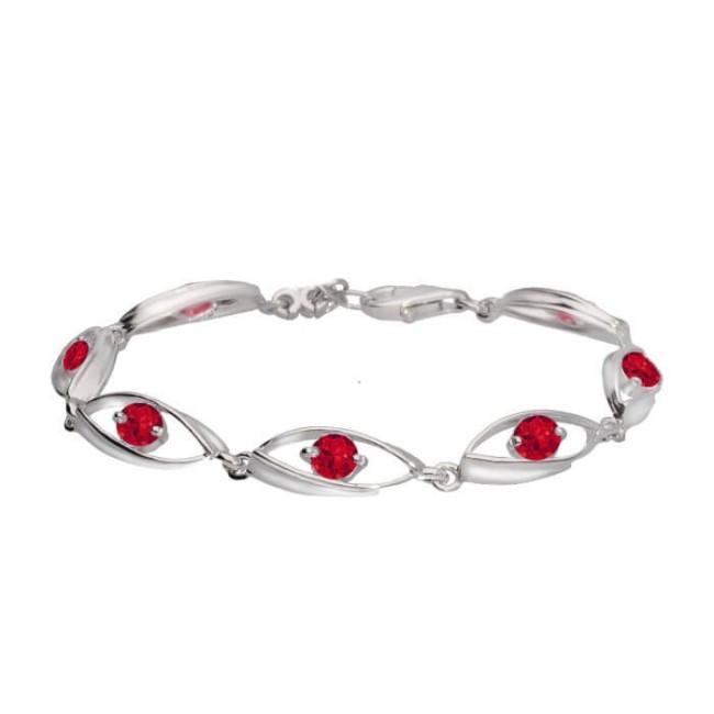 Srebrna bransoletka z kryształami Swarovski L 2011 Srebrna bransoletka z kryształami Swarovski L 2011
