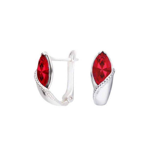 Srebrne kolczyki z kryształem Swarovski K3 1902 Srebrne kolczyki z kryształem Swarovski K3 1902