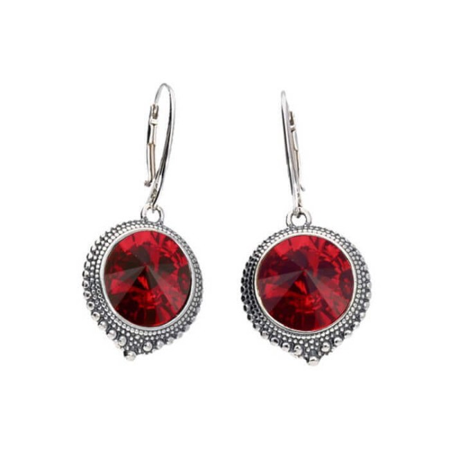 Kolczyki srebrne oksydowane Swarovski K 1682 Kolczyki srebrne oksydowane Swarovski K 1682