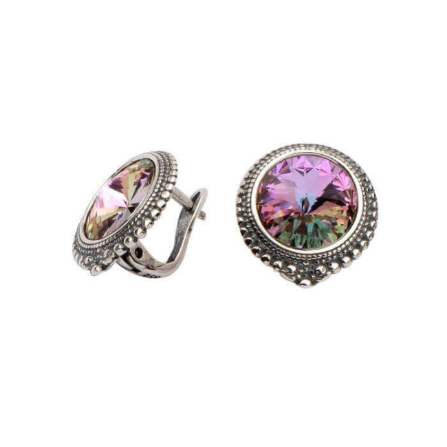 Kolczyki srebrne oksydowane Swarovski K2 1682 Kolczyki srebrne oksydowane Swarovski K2 1682