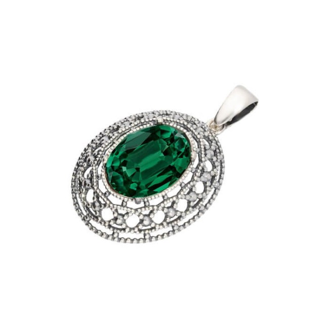 Srebrny oksydowany wisiorek Swarovski W 1777 Srebrny oksydowany wisiorek Swarovski W 1777
