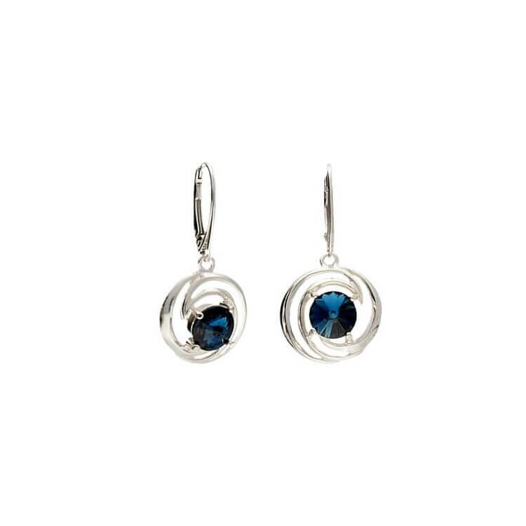 Silver earrings with Swarovski crystal K 1942