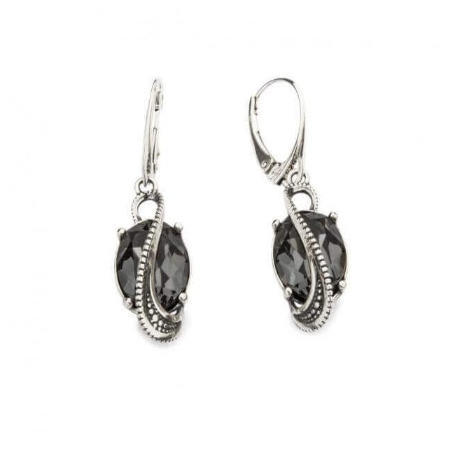Kolczyki srebrne oksydowane Swarovski Crystal K 1817 Kolczyki srebrne oksydowane Swarovski Crystal K 1817