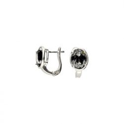 Silver earrings with Swarovski crystal K3 1891