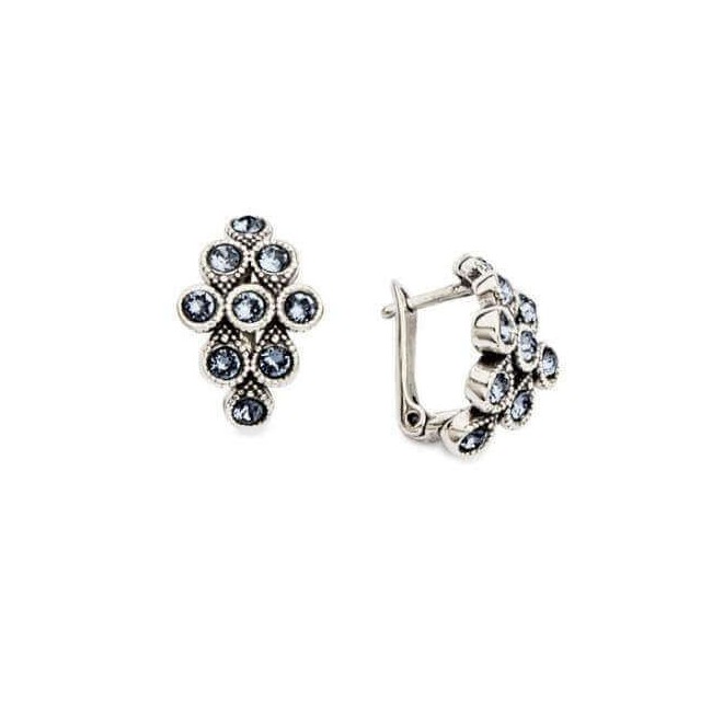 Kolczyki srebrne oksydowane Swarovski K3 1807 Kolczyki srebrne oksydowane Swarovski K3 1807
