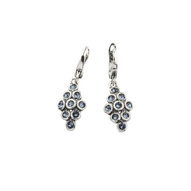 Kolczyki srebrne oksydowane Swarovski K 1807 Kolczyki srebrne oksydowane Swarovski K 1807
