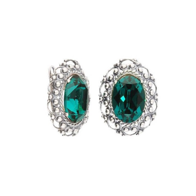 Srebrne kolczyki z kryształem Swarovski K3 1727 Srebrne kolczyki z kryształem Swarovski K3 1727