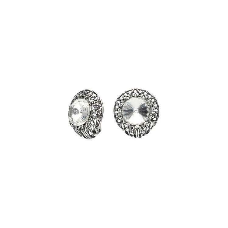 Silver earrings with Swarovski crystals K3 1914