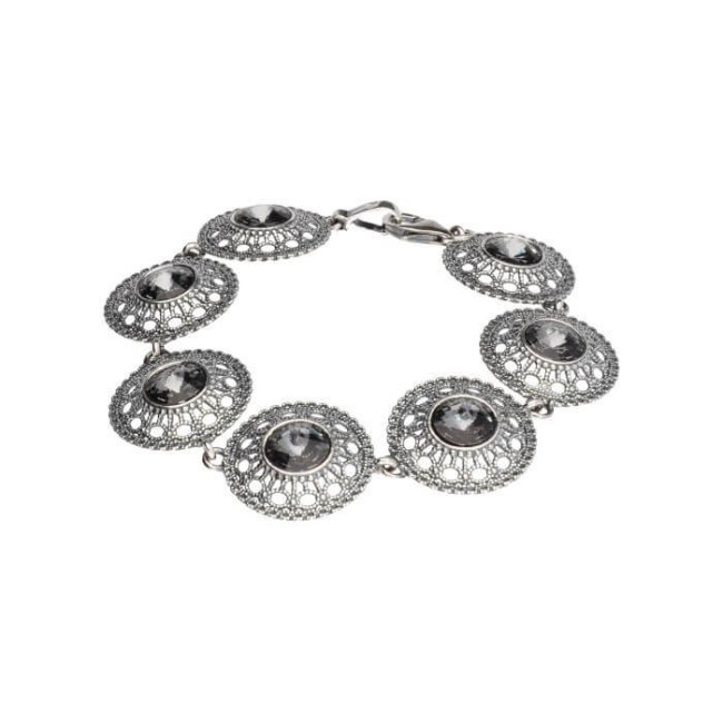Bransoletka srebrna oksydowana Swarovski L 1719 Bransoletka srebrna oksydowana Swarovski L 1719
