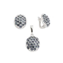 Silver earrings with Swarovski crystals K3 1795