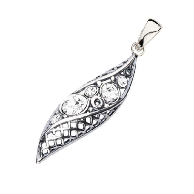 Srebrny oksydowany wisiorek z kryształami Swarovski W 1966 Srebrny oksydowany wisiorek z kryształami Swarovski W 1966