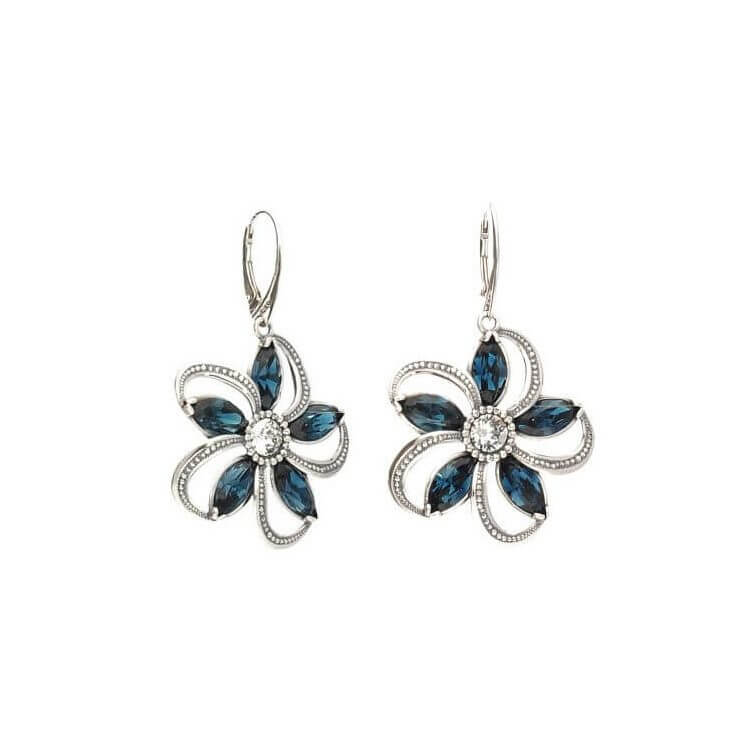 Silver earrings with Swarovski crystals K 1898