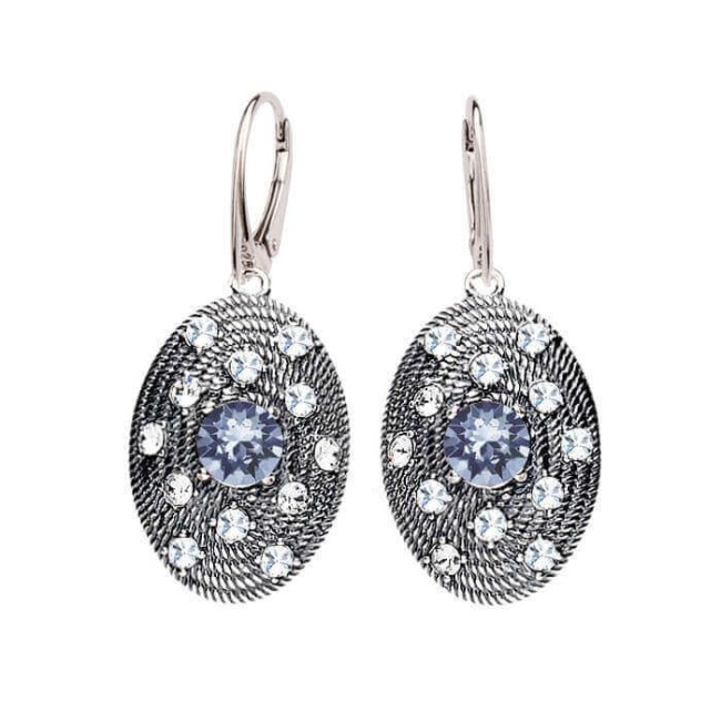 Srebrne oksydowane kolczyki z kryształami Swarovski K 1996 Srebrne oksydowane kolczyki z kryształami Swarovski K 1996