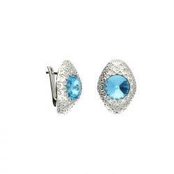 Silver earrings with Swarovski crystals K3 1961