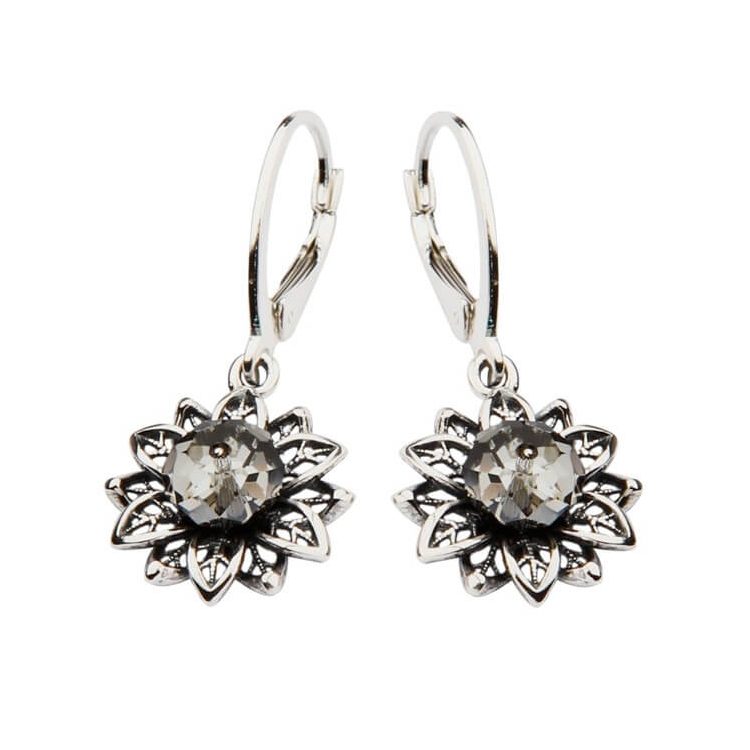 Silver earrings with Swarovski crystals K 1611