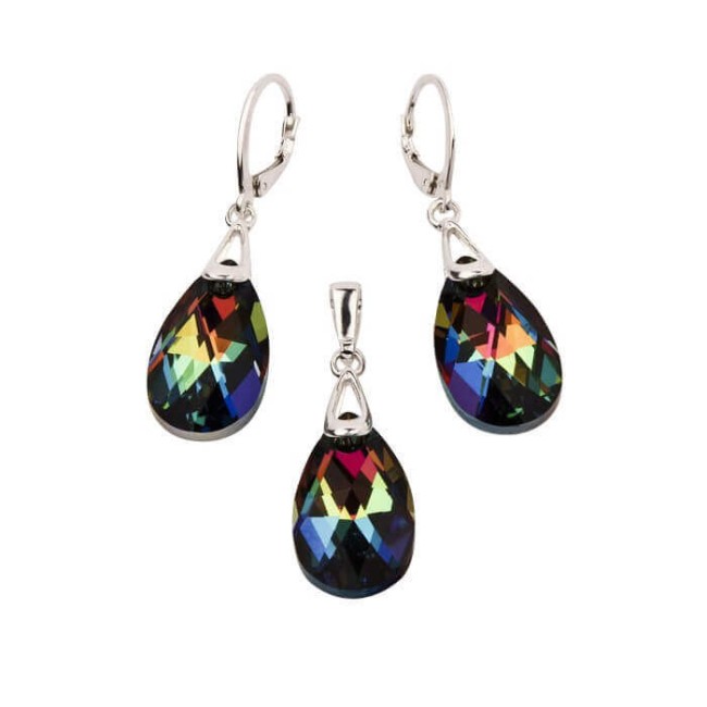 Biżuteria srebrna swarovski migdał vitrail medium kpl 1090 Biżuteria srebrna swarovski migdał vitrail medium kpl 1090