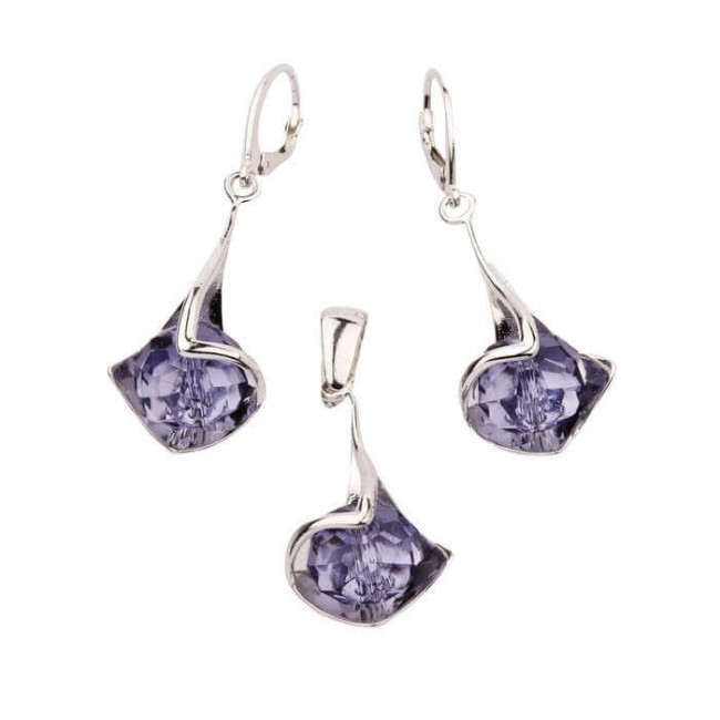 Komplet srebro kryształy Swarovski KPL 1112 Komplet srebro kryształy Swarovski KPL 1112