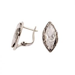 Silver cubic zirconia earrings K3 1509