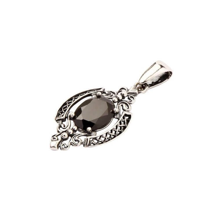 Silver pendant with zircon W 1566