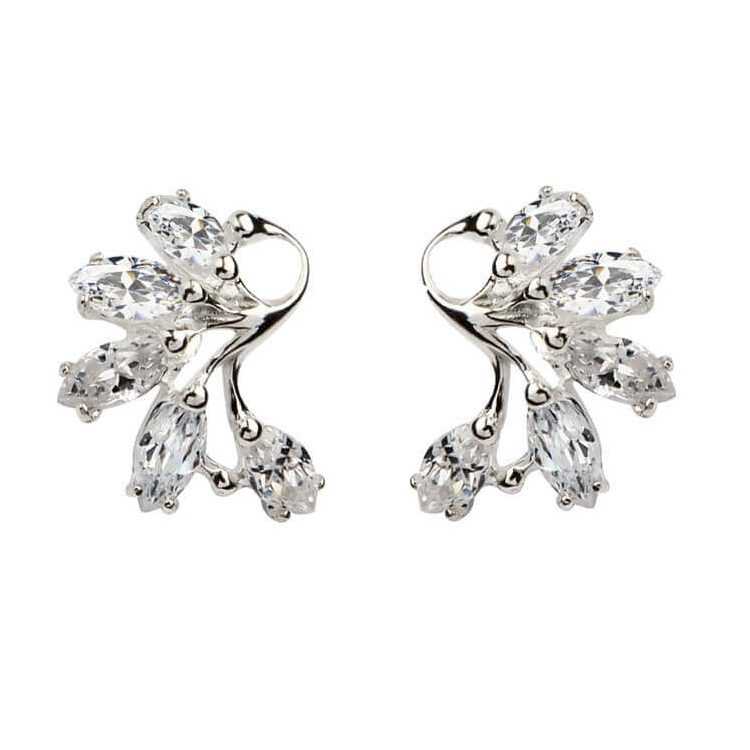 Silver earrings with K2 1635 zircons