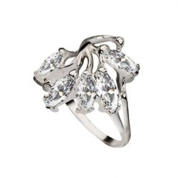 Silver ring with zircons PK 1635