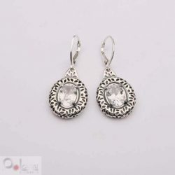 Silver earrings with zircons K 1543