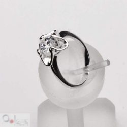 Silver ring with PK 386 zircon