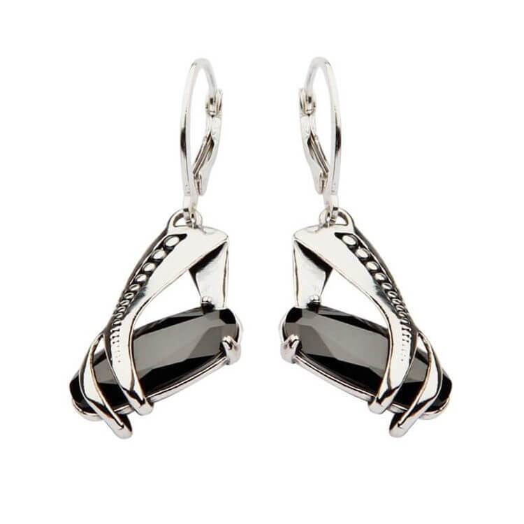 Silver earrings with zircons K 1640