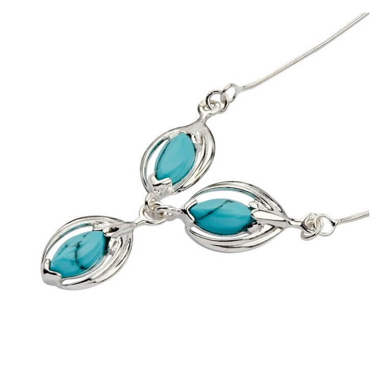 Turquoise silver necklace N 599 Turquoise
