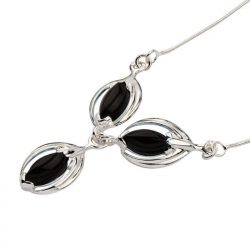 Silver necklace with Onyx N 599 Onyx