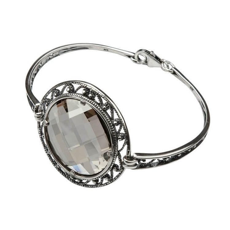 Srebrna bransoletka z kryształem Swarovskiego R 980