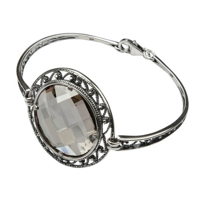 Srebrna bransoletka z kryształem Swarovskiego R 980 Srebrna bransoletka z kryształem Swarovskiego R 980