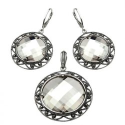 Silver earrings Swarovski K 980