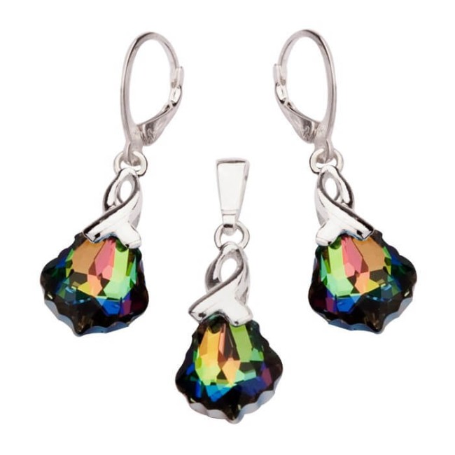 Srebro Kryształy Swarovskiego komplet KPL 1089 Crystal AB Srebro Kryształy Swarovskiego komplet KPL 1089 Crystal AB