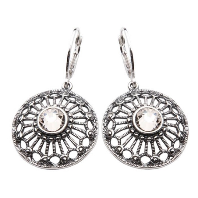 Kolczyki srebro Swarovski K 1505 Silver Shade Crystal Kolczyki srebro Swarovski K 1505 Silver Shade Crystal