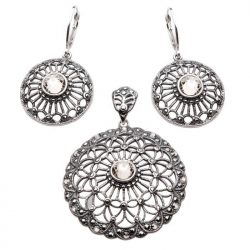 Silver earrings Swarovski K 1505