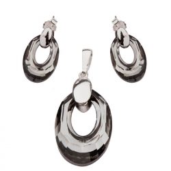 Silver earrings Swarovski K1 1533